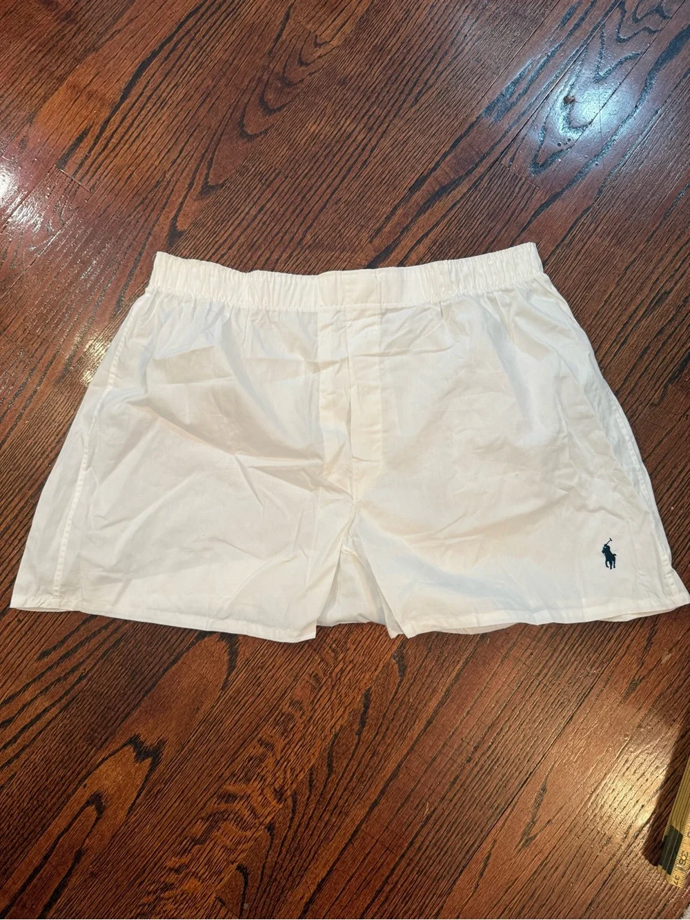 Polo by Ralph Lauren White Cotton Boxer Briefs with Navy Pony Sz L
